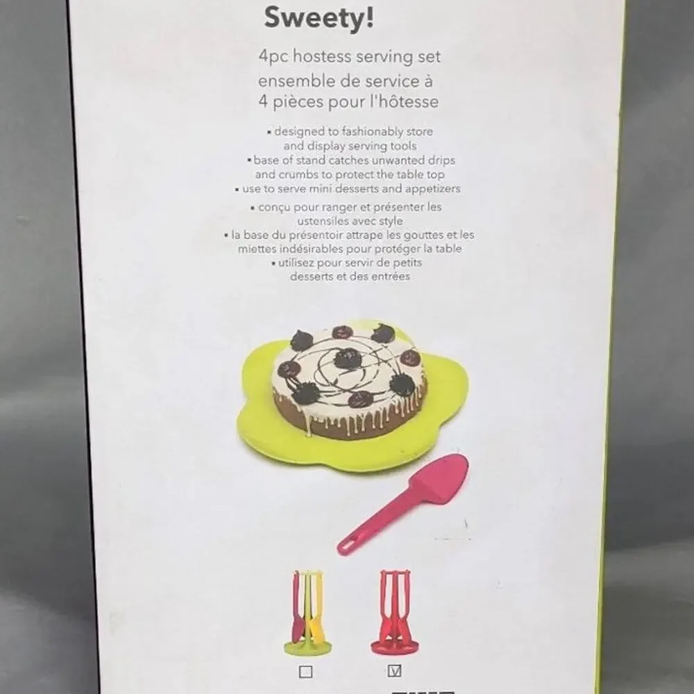 Home Kitchen Plastic 4 Piece Hosting Cooking Utensil Set Red